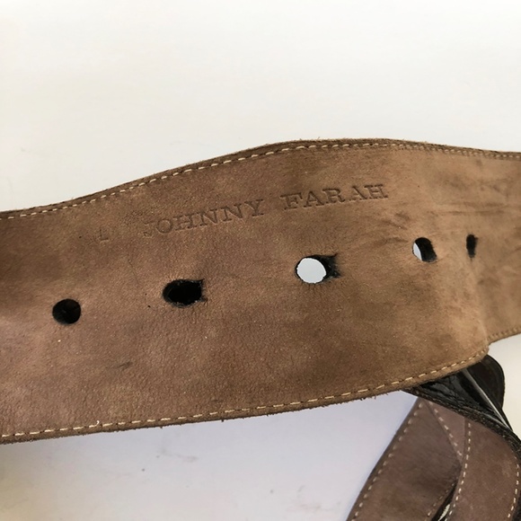 Vintage Johnny Farah women\'s belt, Crocodile  / L main image 5